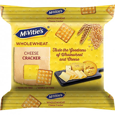 MCV WHOLEWHEAT CHEESE CRACKER 120GM